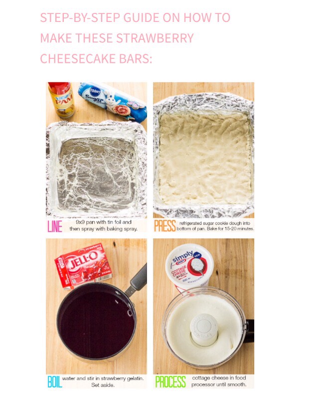 "Strawberry Cheesecake Bars"