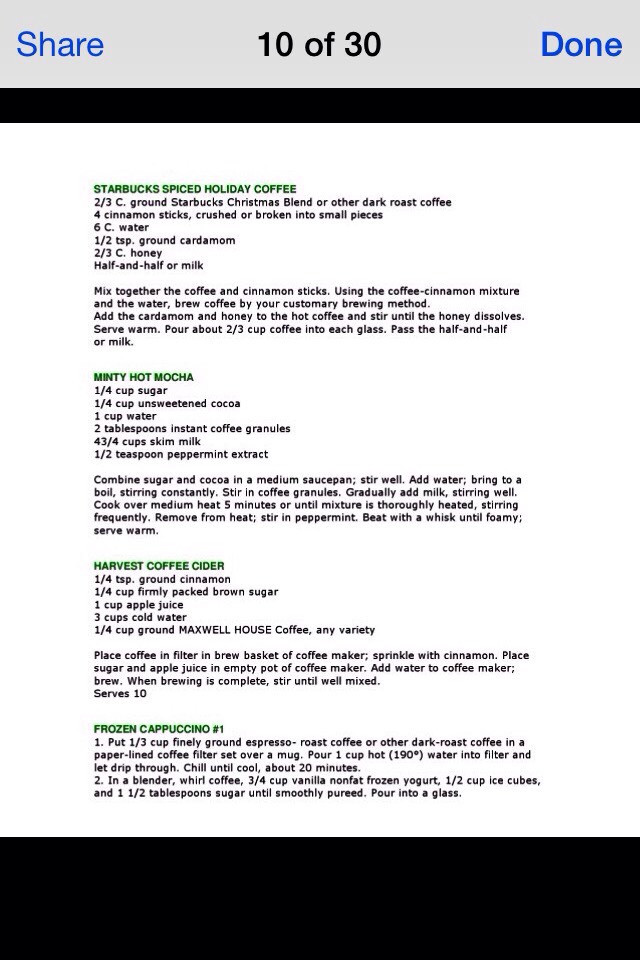 ALL STARBUCKS RECIPES😃😃. Don't Forget To Like👍