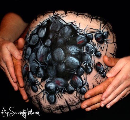 Face And Body Painting: Baby Bump. 