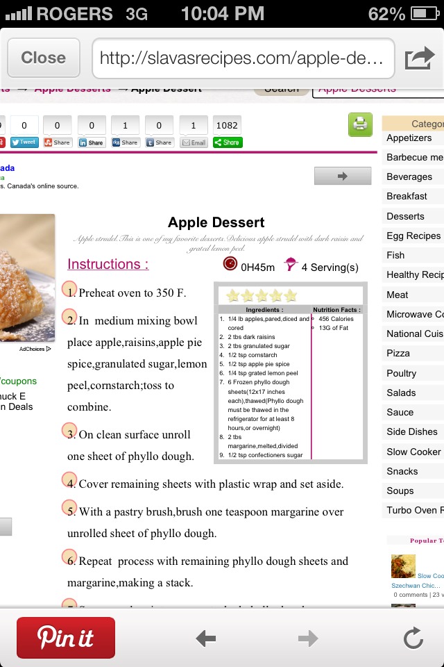 Super Easy Apple Strudel Dessert! 