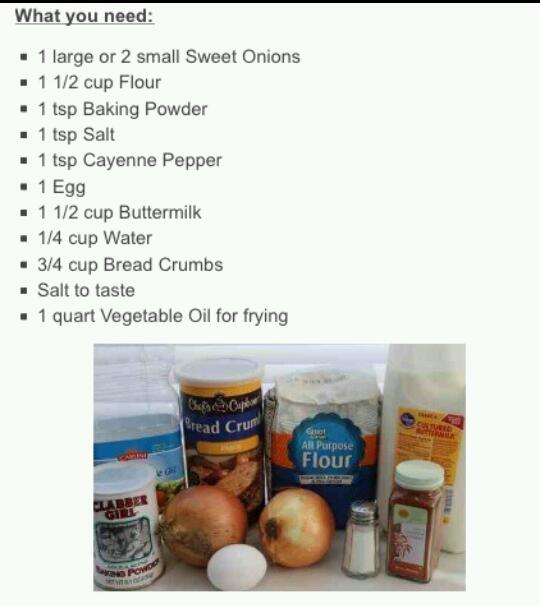 Homemade onion rings