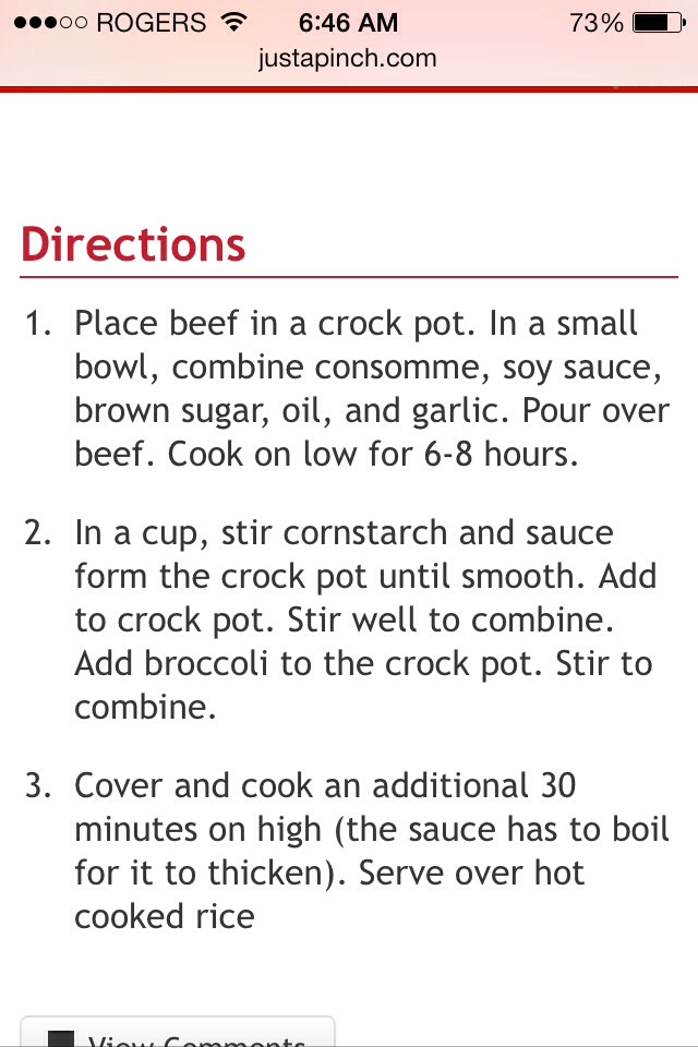 Slow Cooker Beef And Brocolli
