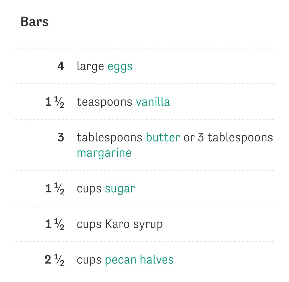 Pecan Pie Bars. π