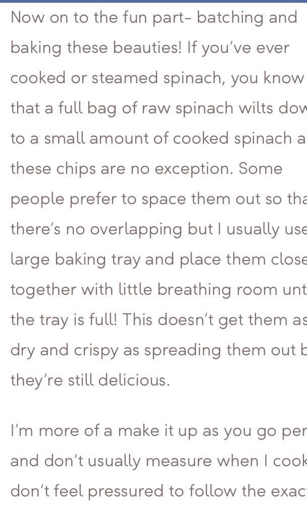 Spinach Chips Recipe