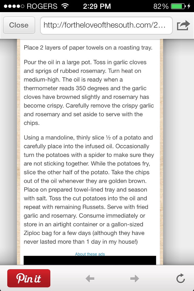 Rosemary Garlic Homemade Potato Chips!