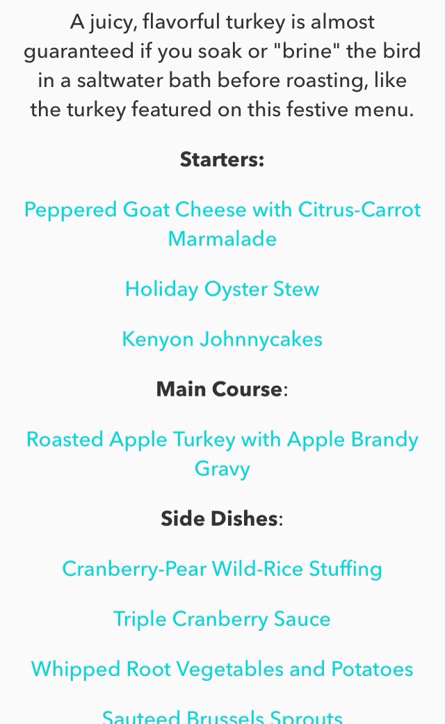 Thanksgiving Menu Plans #friendsgiving