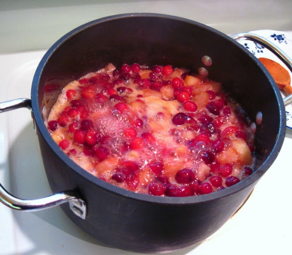 6. Bring the chutney to a boil over medium-high heat.