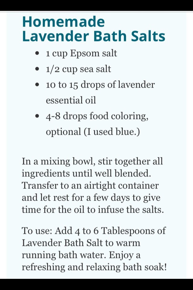 Homemade Lavender Bath Salts