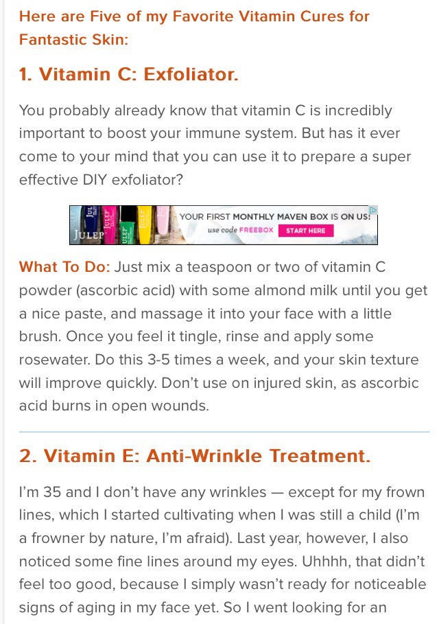 5 Vitamin Cures For Fantastic Skin❗️