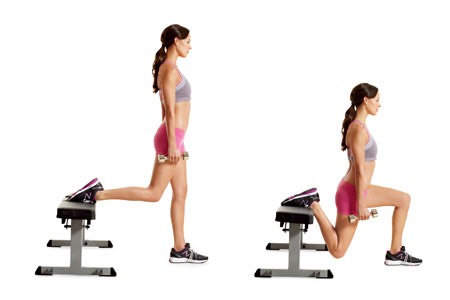 20 Bulgarian split squats on each leg 