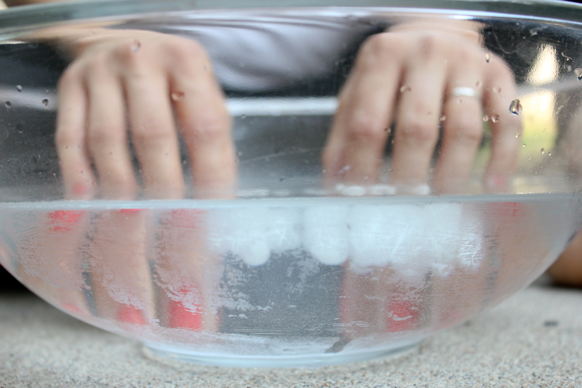 To dry your nails quick put them under cold water