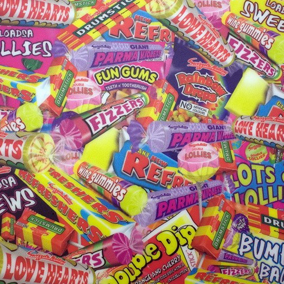 SWEETIES!!!πππ
Chocolate, lollies, dips, jellies, chips and much much more. They are really important if you want to stay awake whole night, eat sweets the sugar will keep you going.
But remember not much. π if you hate dentists