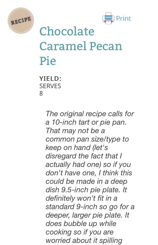Chocolate Caramel Pecan Pie