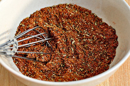 9. In a small bowl, combine the spices – chili powder, ground cumin, paprika, Italian seasoning, and salt.