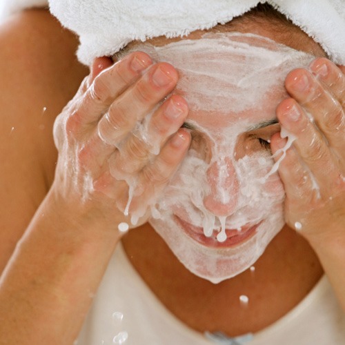Rinse with warm water 
