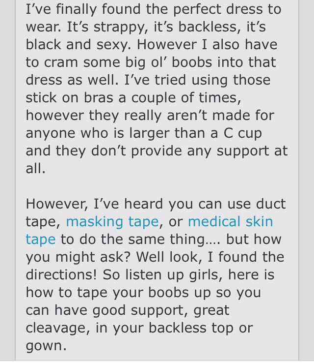 The Proper Way To Tape Your Chest For Wearing Backless Dresses