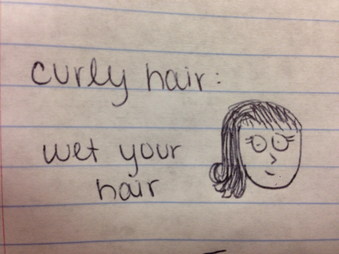 I have curly hair, so I can understand the struggle. If you're waking up late, first, go to the sink and QUICKLY wet down your hair!