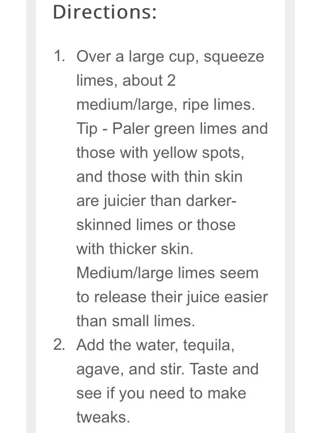 All Natural Homemade Margarita 
