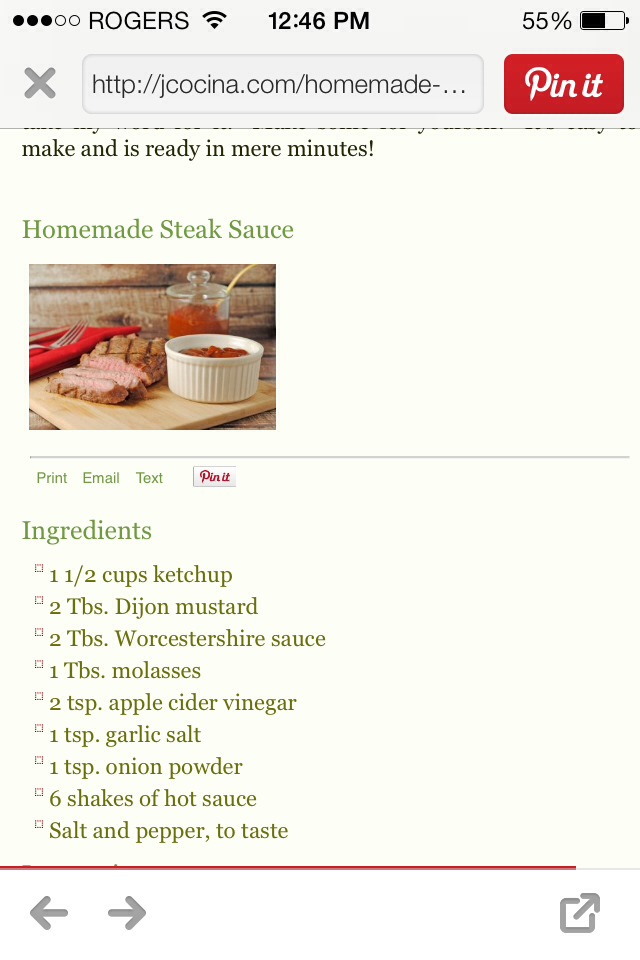 Homemade Steak Sauce