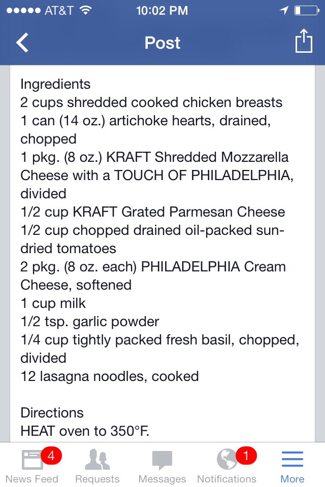 Creamy White Chicken Alfredo Lasagna - AMAZING!!