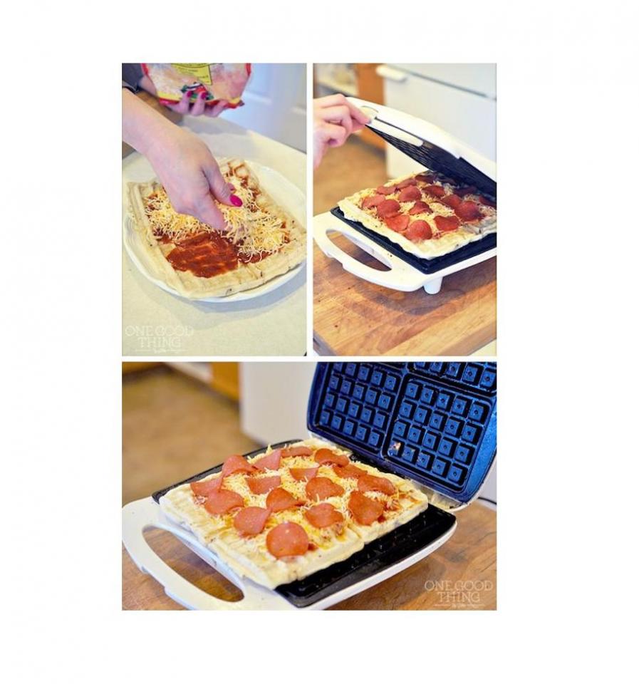 Waffle Iron Pizza
Pizza has never been so much fun