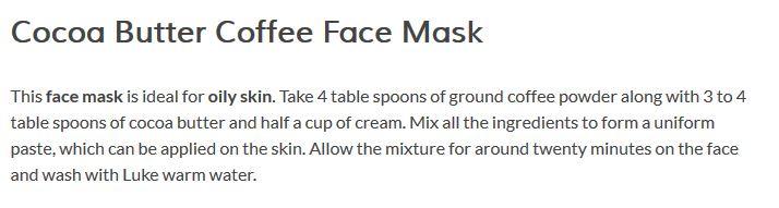 Magical Coffee Face Mask