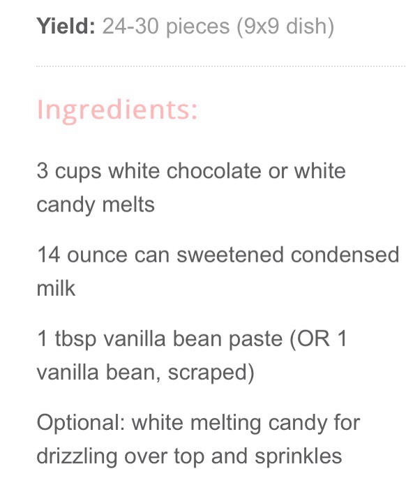 Vanilla Bean Fudge