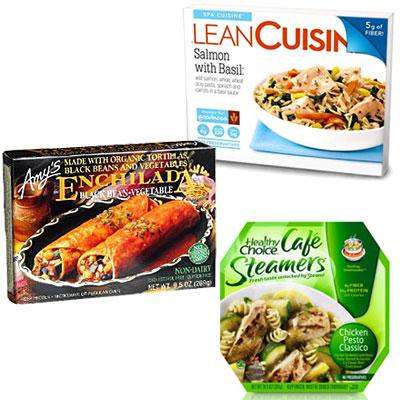 Heat and Eat
No time to prep? Try these store-bought picks. If you’re brown-bagging it, pack a side of veggies to steam in the office microwave or a small side salad to enjoy with 2 tablespoons of low-fat vinaigrette. 
