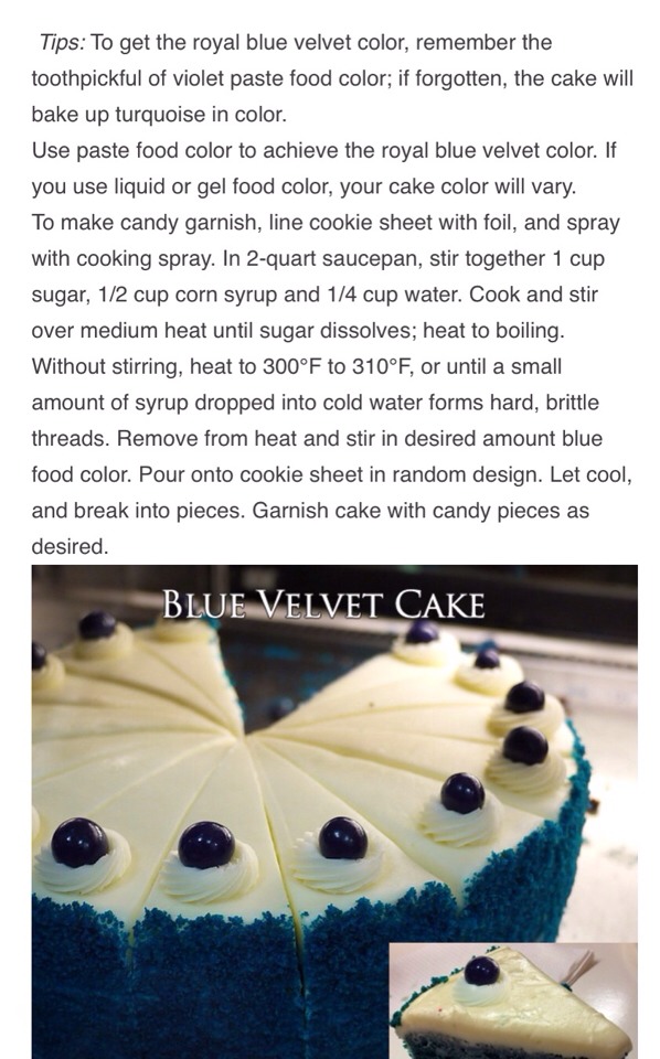 ✨❤️❤️Blue Velvet Cake❤️❤️✨