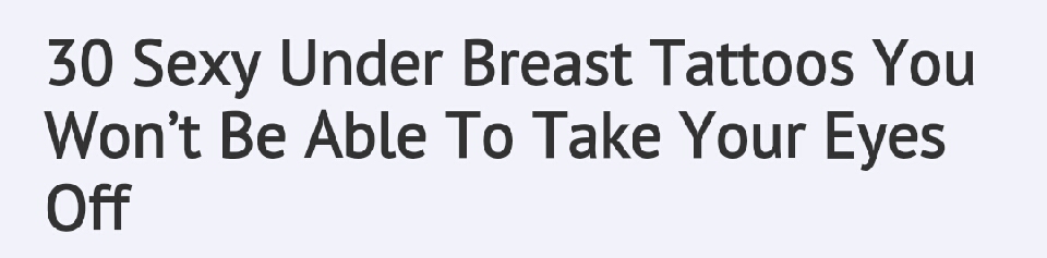 30 Sexy Under Breast Tattoos  You Won't  Be Able To Take Your Eyes Off Of!