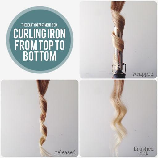 You start at the top or middle and inch your way down. This is my go-to all time favorite way to curl because it’s so easy and quick. You also get a little extra hold when you start from the middle or top because you’re applying iron heat directly to that portion of the hair, which will help so much