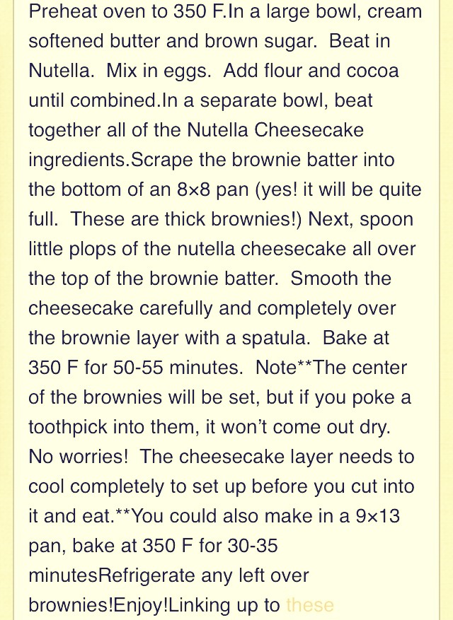 " Nutella Cheesecake Brownies "