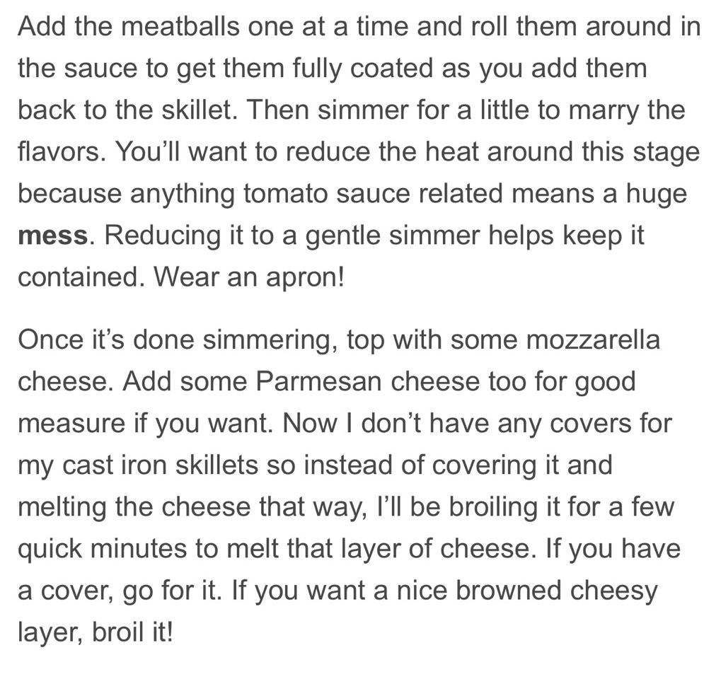 Cheesy Meatball Skillet.
