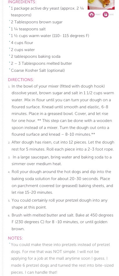Soft Brown Sugar Pretzel Dogs 