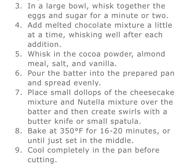 ✨Flourless Nutella Cheesecake Swirl Brownies✨👌💯