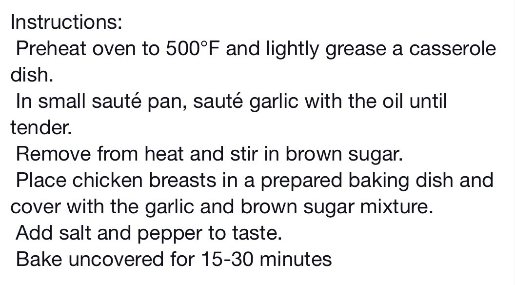 Simple & Delicious Baked Garlic Brown Sugar Chicken!