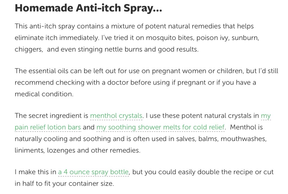 Homemade Anti-Itch Spray Recipe ❤️ #tipit 