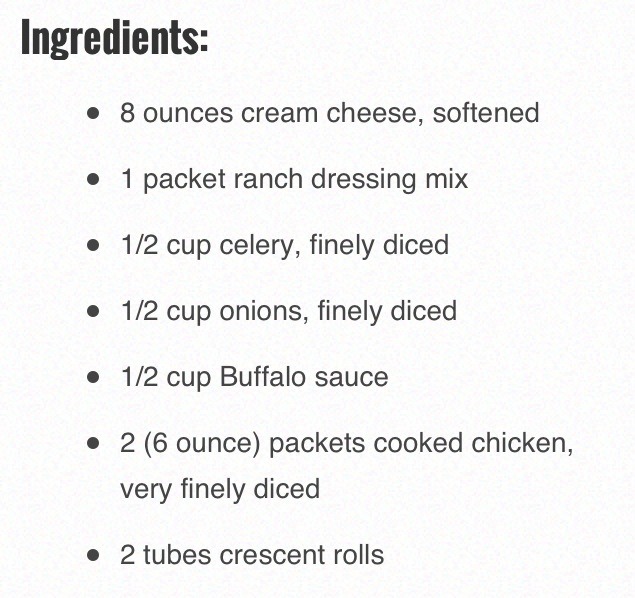 Buffalo Chicken Crescent Ring!! AMAZING!