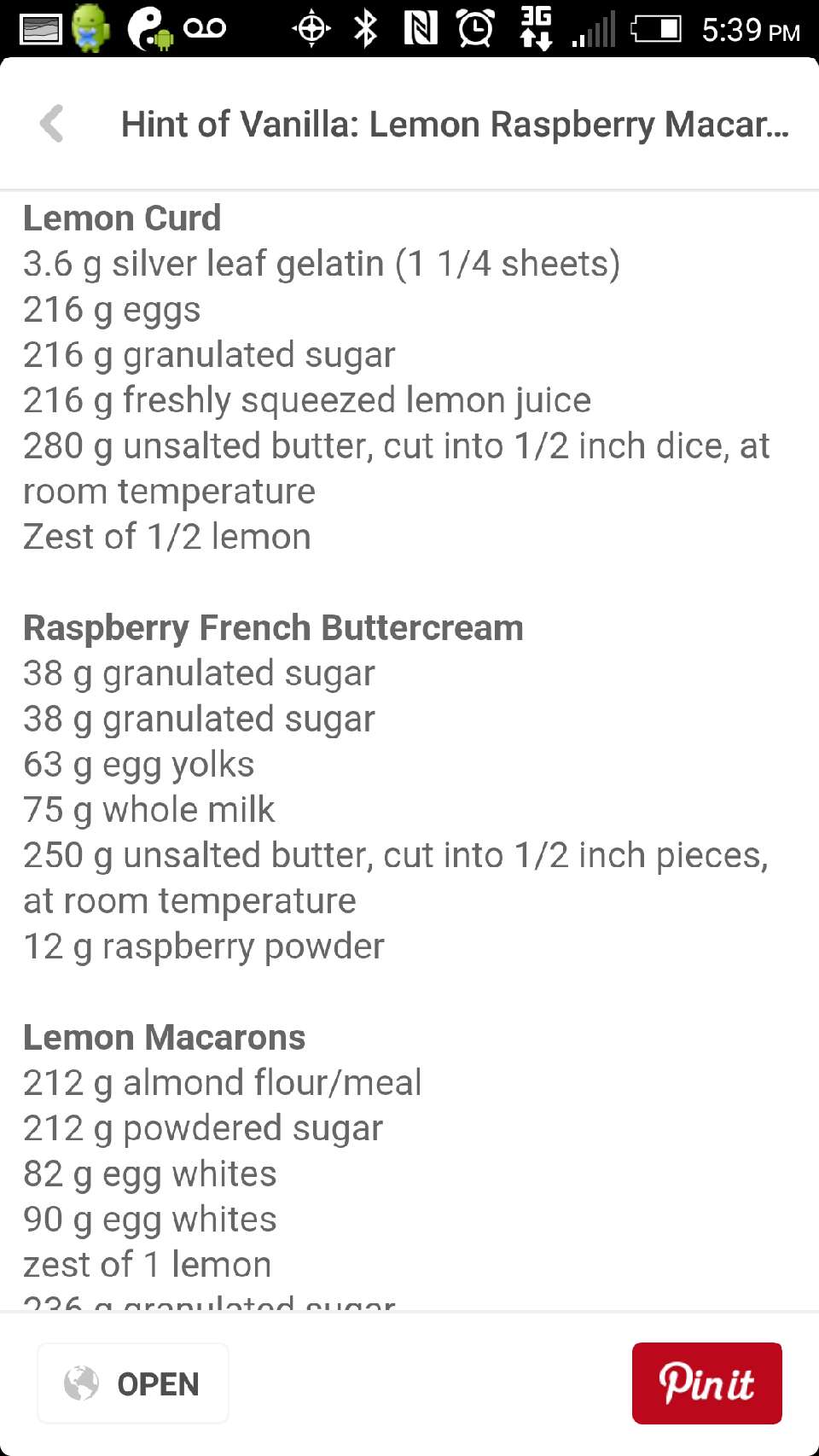 Lemons raspberry macaroons 