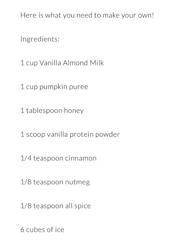 "PUMPKIN SPICE BREAKFAST SMOOTHIE"