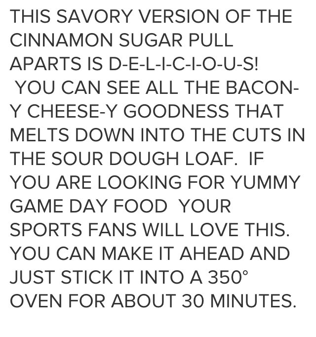 Bacon Cheddar Pull Apart Bread !!!