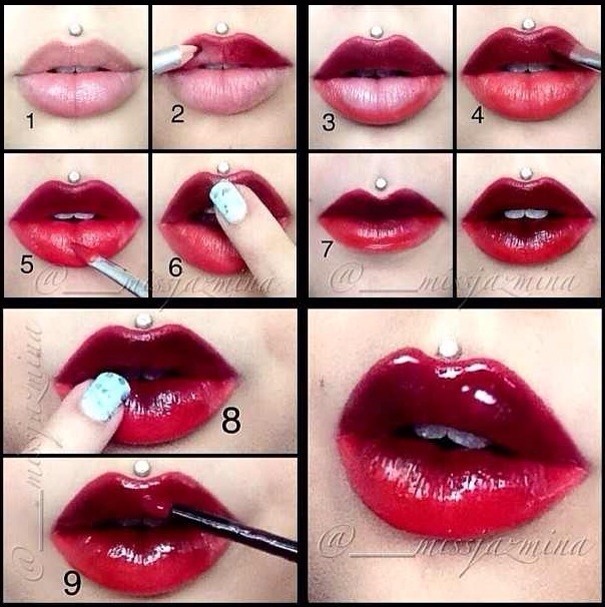 Beautiful Ombre' Lips Tutorial😘🙌👄💋 & Some Eyeshadows👌