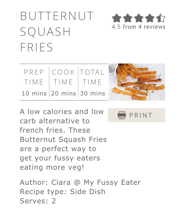 Butternut Squash Fries