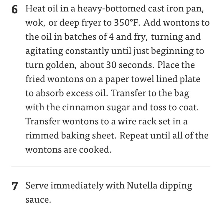 Crispy Cinnamon Sugar - Coated Cream Cheese Wonton With Nutella- Dulce De Leche Dipping Sauce