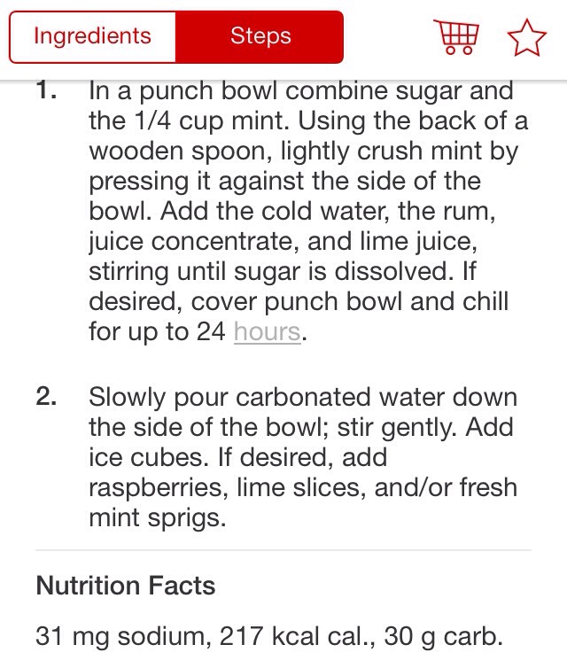Holiday Drink : Raspberry Mojito Punch! 🍹