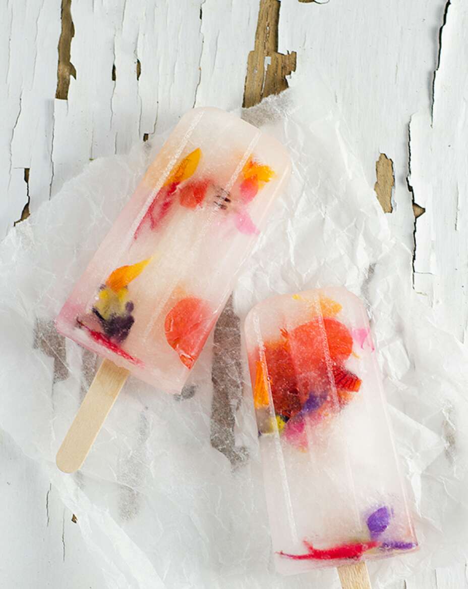 Edible Flower And Elder- flower Popsicles! 