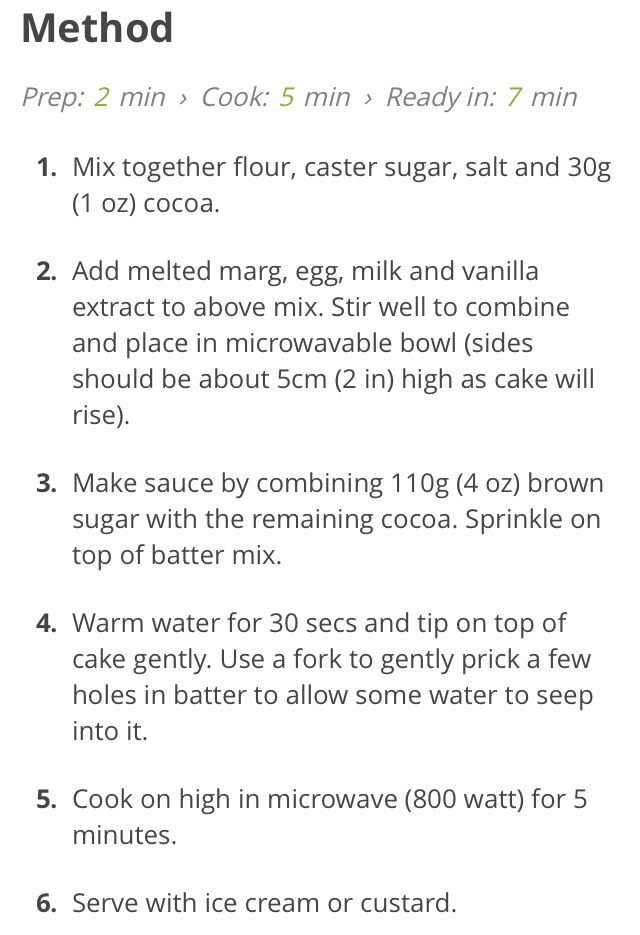 7 minute gooey chocolate fudge cake
