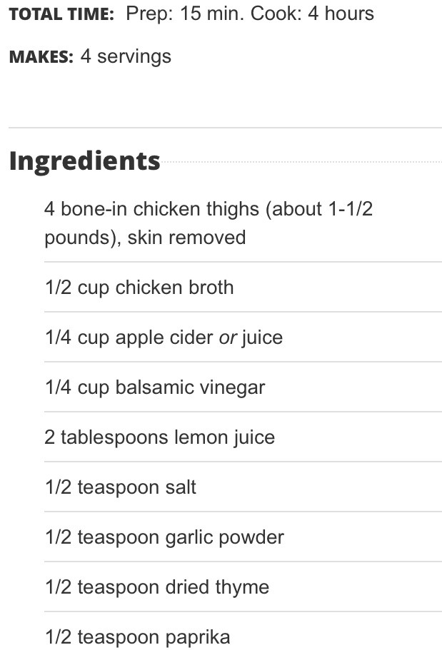 Apple Balsamic Chicken Recipe