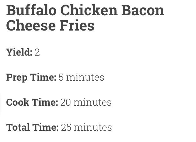 Buffalo Chicken Bacon Cheese Fries