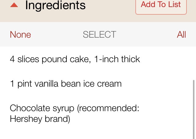 Pound Cake With Vanilla Ice Cream And Chocolate Sauce😋